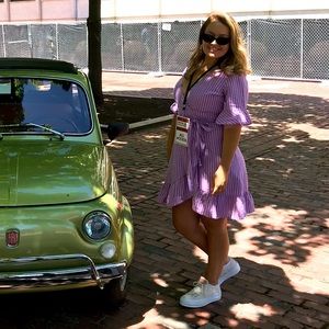 Purple & Pink Gap Wrap Dress